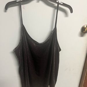 Velvety tank top with adjustable straps